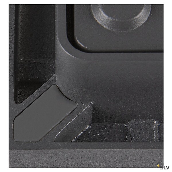 SLV - Plafonnier extérieur SLV QUADRULO, anthracite, avec LED intégrée, 7,5W, 3000K, IP55 - large