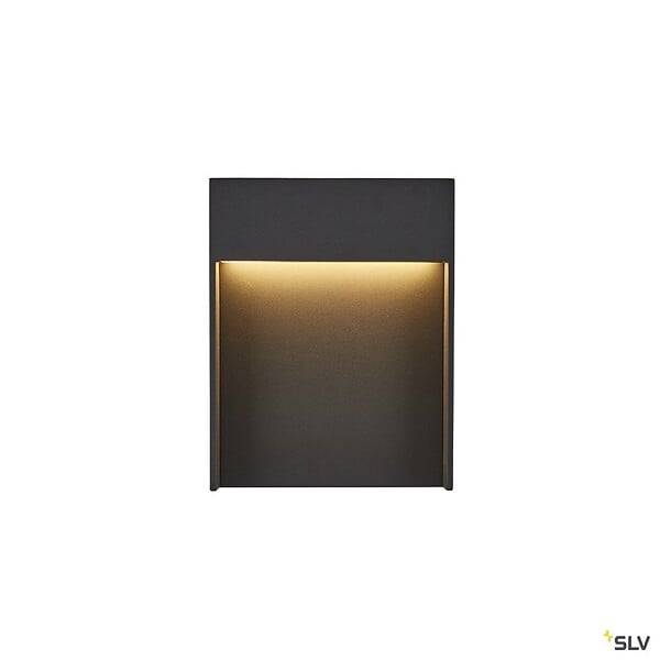 SLV - Applique extérieure SLV FLATT anthracite avec LED intégrée, 14W, 3000K/4000K, IP65 - large