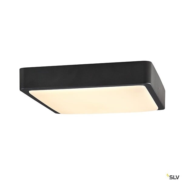 SLV - Applique et plafonnier extérieur SLV AINOS, carré, anthracite, LED, 17W, 3000K/4000K, IP65 - large