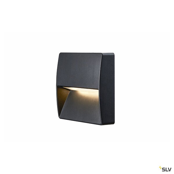 SLV - Applique extérieure SLV DOWNUNDER OUT, carré, anthracite, LED, 4,5W, 3000K/4000K, IP65 - large