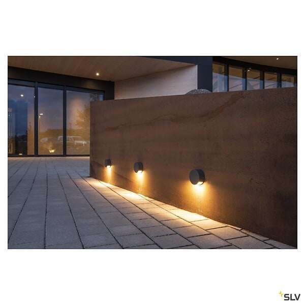 SLV - Applique extérieure SLV PEMA®, anthracite, avec LED intégré, 4,7W, 3000K, IP44 - large