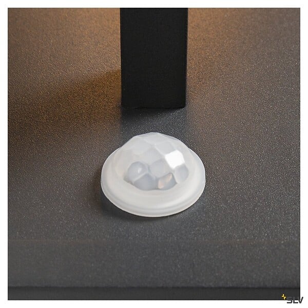 SLV - Applique extérieure SLV QUADRULO SENSOR, anthracite, E27, 15W max, IP44, détecteur de mouvements - large