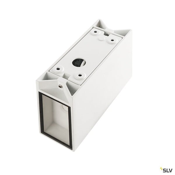 SLV - Applique extérieure SLV QUAD UP/DOWN, blanc, avec LED intégrée, 8,6W, 3000K, IP44 - Hauteur 15 cm - large
