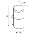 SLV - Applique extérieure SLV F-POL, anthracite, E27, 20W max, IP54 - vignette
