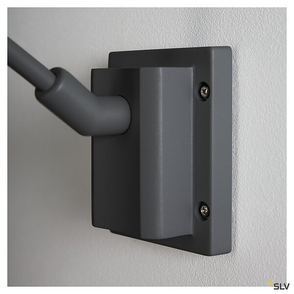 SLV - Spot sur tige extérieur SLV MYRA DISPLAY pour éclairage enseigne, courbe, anthracite, GU10/QPAR51, 50W - large