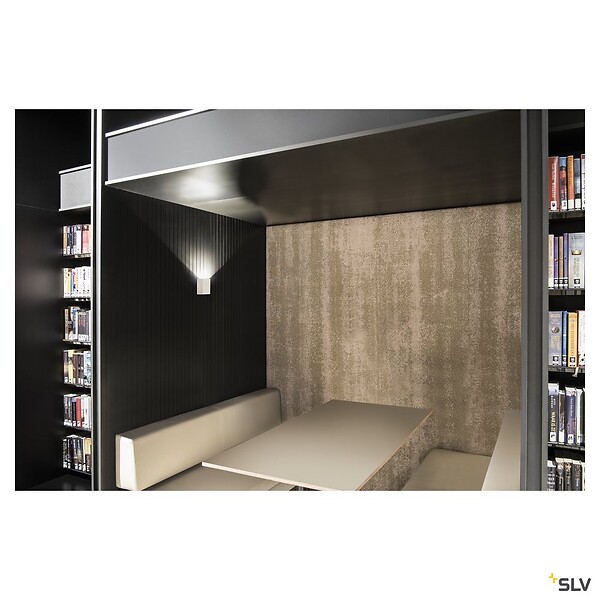 SLV - Applique extérieure SLV BIG QUAD, blanc avec LED intégrée, 4,5W, 3000K, IP44 - large