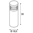 SLV - Borne extérieure SLV VAP SLIM, inox brossé, E27, 20W max, IP44, inox 304 - Hauteur 30 cm - vignette