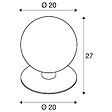 SLV - Borne extérieure GLOO PURE 27 anthracite, E27, 23W - Hauteur 27 cm - vignette