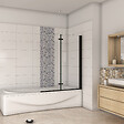 AICA SANITAIRE - Pare baignoire en privotante pliant en 2 volets 100x140cm - vignette