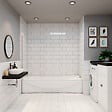 AICA SANITAIRE - Pare baignoire transparent 70x130cm proflé chromé - vignette