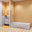 AICA SANITAIRE - Pare baignoire transparent en deux volets 120x140cm - vignette