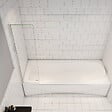 AICA SANITAIRE - Pare baignoire transparent 40x130cm proflé chromé - vignette