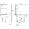 GODART - WC à poser avec lave-mains intégré avec bride sortie verticale - Vertigo duo - vignette