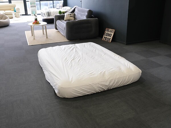 INTEX - Pack matelas gonflable Single High 2 places Intex + Drap housse - large