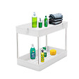 SECURY-T - Rangement sous evier- Étagère cuisine - Blanc - 2 niveaux - vignette