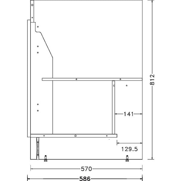 NEOVA - Sous-éviers SIM'NF au sol - Portes Battantes - Longueur: 120 cm - 3 portes - large