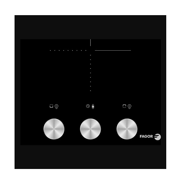 FAGOR - table de cuisson vitrocéramique 2 feux 2900w noir - FTV2520T - large