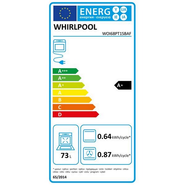WHIRLPOOL - Four Intégrable Multifonction 73l 60cm Pyrolyse Noir - WOI68PT1SBAF - large