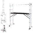 HOSTRÃ–M - HOSTRÖM Echafaudage roulant SCAFFOLDAX2X6, échafaudage jardin et pliant multifonction 4 en 1, échelle 2 plans, H max Travail 4,46m, Garantie 5 ans - vignette