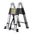 SECURY-T - Echelle/escabeau télescopique double - Aluminium 2x8 marches H5m (2,5+2,5) - vignette