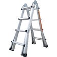 SECURY-T - Échelle articulée et télescopique pliante en aluminium 4x4 marches 3,88m - vignette
