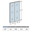 AICA SANITAIRE - Verrière atelier fixe L.63xH.108cm en 2 vitrages - vignette