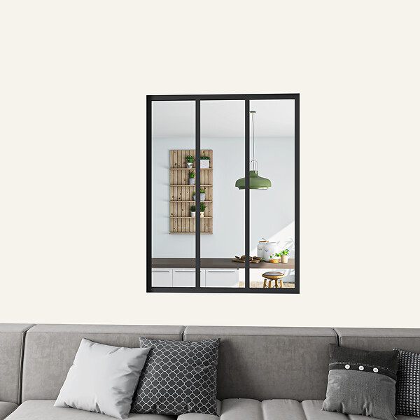 AICA SANITAIRE - Verrière atelier fixe L.93xH.108cm en 3 vitrages - large