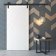SECURY-T - Rail porte coulissante - 2M - En applique - Porte en bois - Noir - vignette