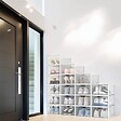 SECURY-T - Range chaussure - Boites à chaussures - Blanc et transparent - Lot de 18 - vignette