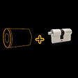 EXTEL - Cylindre 45/45 pour serrure connectée Extel Lock - Extel - 720113 - vignette