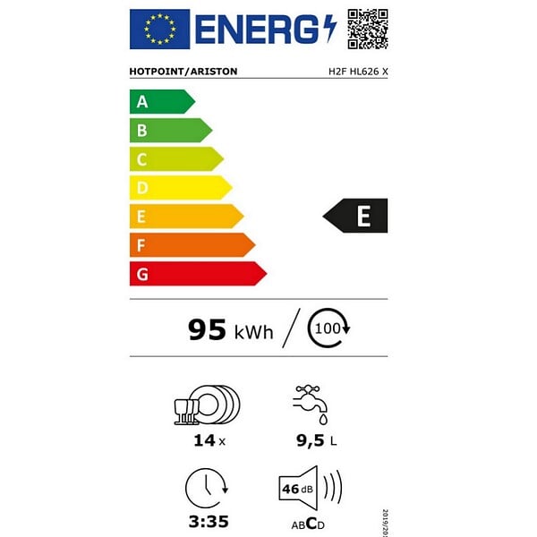 HOTPOINT-ARISTON - Lave-vaisselle 60cm 14 Couverts 46db Inox - H2FHL626X - large