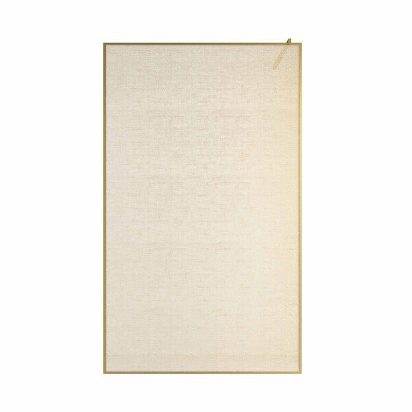 AURLANE - Paroi de douche 140x200cm - Verre feuilleté avec tissu doré - Encadrement Or Brossé - COUTURE - large