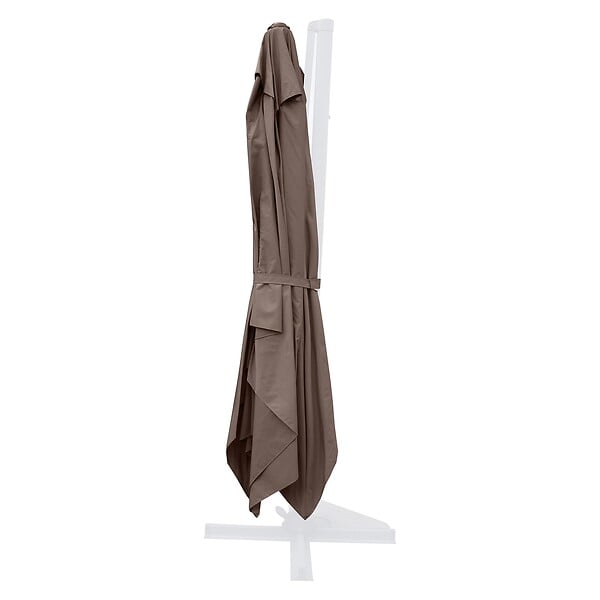 CONCEPT USINE - Bundle parasol rectangulaire 3x4m déporté rotatif marron aluminium + housse CESARE - large