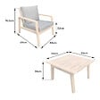 HAPPY GARDEN - Salon de jardin en acacia 2 places GILI - coussins sable - vignette