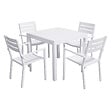 HAPPY GARDEN - Salon de jardin VENEZIA extensible 90/180 en aluminium blanc - 8 places - vignette