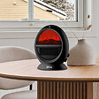 WARMTECH - Chauffage soufflant oscillant 2000W - ambiance feu de bois. - vignette