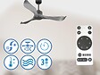 PURLINE - Ventilateur de plafond Réversible  Thermostat Wifi Moteur à courant continu Toits en pente Télécommande Mémoire - vignette