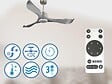 PURLINE - Ventilateur de plafond Réversible  Thermostat Dimmable Wifi Moteur à courant continu Toits en pente Télécommande Lumière à trois tons Mémoire - vignette