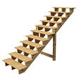 VINUOVO - BERLIN Escalier extérieur bois 11 marches H 190cm L-100cm - sans contre marche - vignette