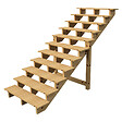 VINUOVO - BERLIN Escalier extérieur bois 11 marches H 190cm L-120cm - sans contre marche - vignette