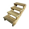 VINUOVO - BERLIN Escalier extérieur bois 4 marches H 71cm L-60cm - sans contre marche - vignette