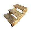 VINUOVO - BERLIN Escalier extérieur bois 3 marches H 54cm L-60cm - sans contre marche - vignette