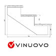 VINUOVO - BERLIN Escalier extérieur bois 3 marches H 54cm L-60cm - sans contre marche - vignette