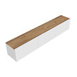 CONCEPT USINE - Meuble TV suspendu avec placards 150cm blanc et bois HAL - vignette