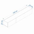 CONCEPT USINE - Meuble TV suspendu avec placards 150cm blanc et bois HAL - vignette