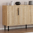 CONCEPT USINE - Buffet cannelé 4 portes aspect bois 150x75cm CIARO - vignette