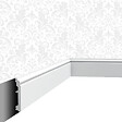 SANS - Plinthe décorative Cimaises et Plus P02 - 10 x1,6x200cm (h x p x L) - moulure dé - vignette