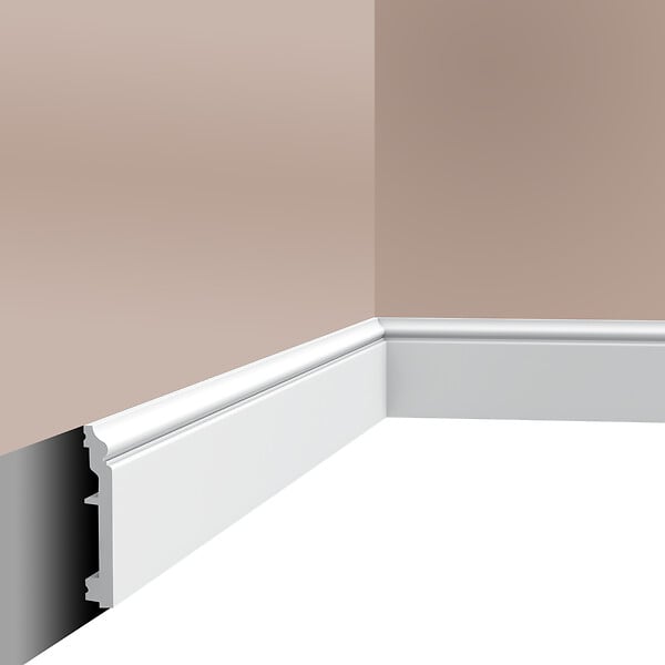 SANS - Plinthe décorative Cimaises et Plus P02 - 10 x1,6x200cm (h x p x L) - moulure dé - large