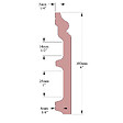 SANS - Plinthe décorative Cimaises et Plus P02 - 10 x1,6x200cm (h x p x L) - moulure dé - vignette