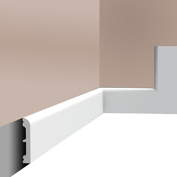 SANS - Plinthe décorative Cimaises et Plus P03 - 7,5x1,3x200cm (h x p x L) - moulure d - large